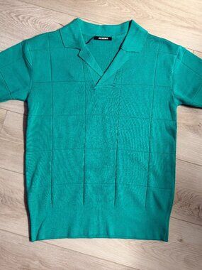 Jacquemus Le Polo Bacino Green Paneled Polo Shirt Men’s Medium